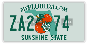 ZA274  license plate in FL