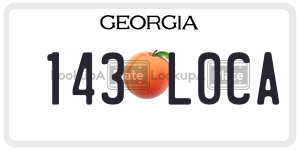 143L0CA license plate in Georgia