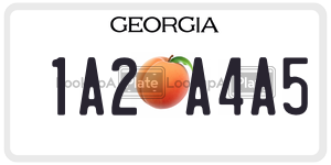 1A2A4A5  license plate in GA