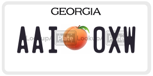 AAI0XW  license plate in GA
