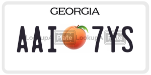 AAI7YS  license plate in GA