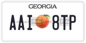 AAI8TP  license plate in GA