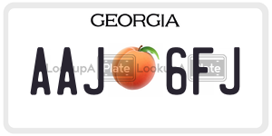AAJ6FJ  license plate in GA