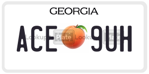 ACE9UH  license plate in GA