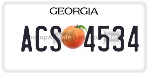 ACS4534 license plate in Georgia