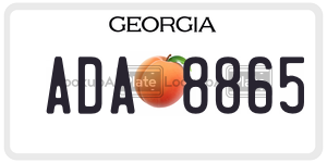 ADA8865  license plate in GA