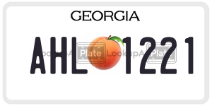 AHL1221  license plate in GA
