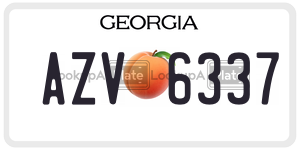 AZV6337  license plate in GA