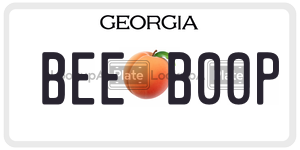 BEEB00P license plate in Georgia
