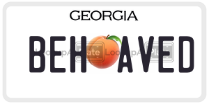 BEHAVED  license plate in GA