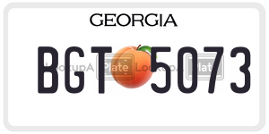 BGT5073  license plate in GA
