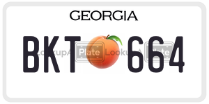BKT664 license plate in Georgia