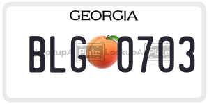 BLG0703  license plate in GA