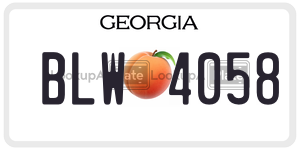 BLW4058 license plate in Georgia
