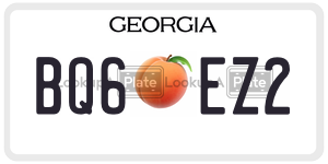 BQ6EZ2  license plate in GA
