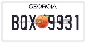 BQX9931 license plate in Georgia
