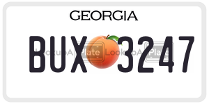 BUX3247  license plate in GA