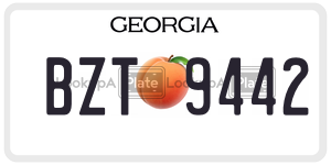 BZT9442  license plate in GA