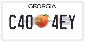 C404EY  license plate in GA
