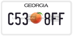 C538FF  license plate in GA
