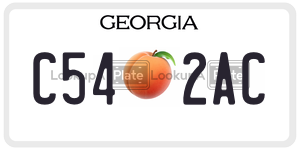 C542AC  license plate in GA