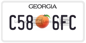 C586FC  license plate in GA