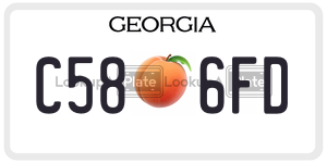 C586FD  license plate in GA