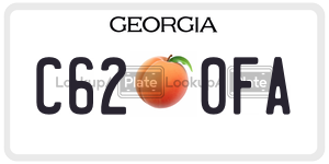C620FA  license plate in GA