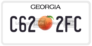 C622FC  license plate in GA