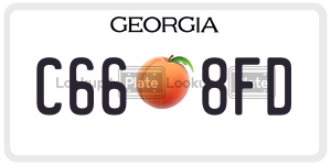C668FD  license plate in GA