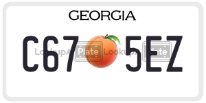 C675EZ  license plate in GA