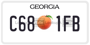 C681FB  license plate in GA