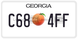 C684FF  license plate in GA