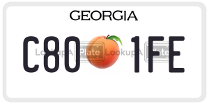 C801FE  license plate in GA