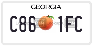 C861FC  license plate in GA