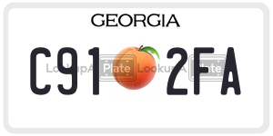 C912FA  license plate in GA