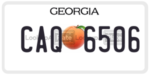CAQ6506  license plate in GA