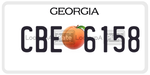 CBE6158 license plate in Georgia