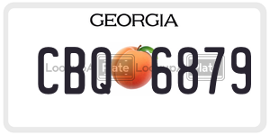 CBQ6879  license plate in GA