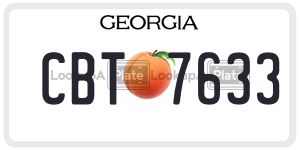 CBT7633  license plate in GA
