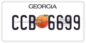 CCB6699  license plate in GA