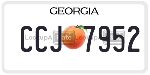 CCJ7952  license plate in GA