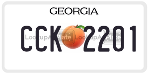 CCK2201  license plate in GA