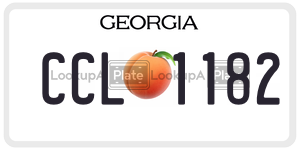 CCL1182 license plate in Georgia