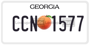 CCN1577  license plate in GA
