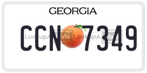 CCN7349  license plate in GA