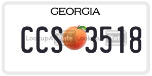 CCS3518 license plate in Georgia