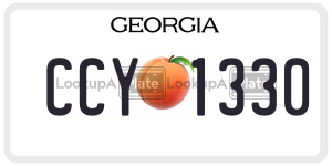 CCY1330 license plate in Georgia