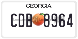 CDB8964  license plate in GA