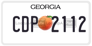 CDP2112 license plate in Georgia